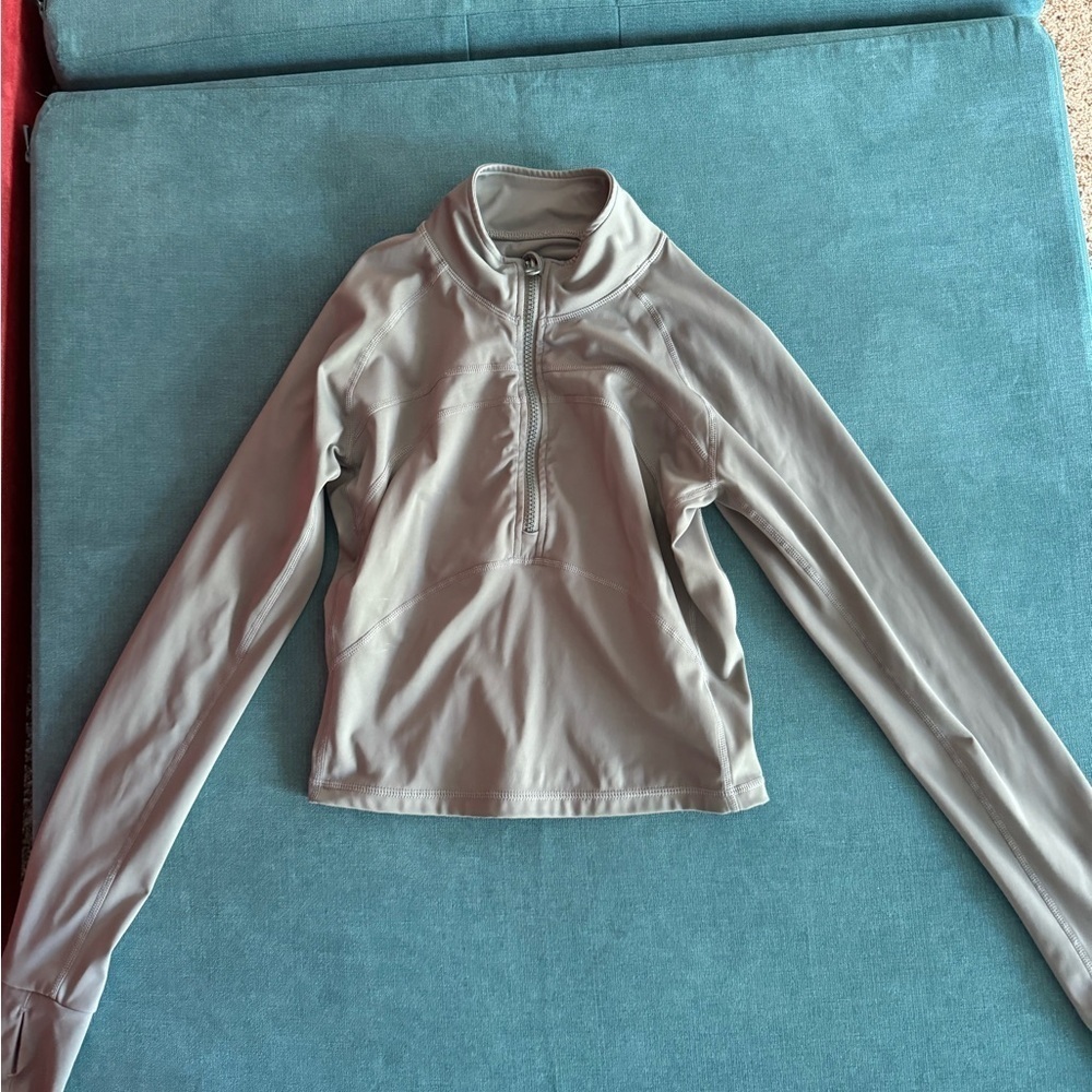Women's Cropped Workout Jacket 1/2 Zip Pullover Running Athletic Size Small​​​ - Picture 4 of 5